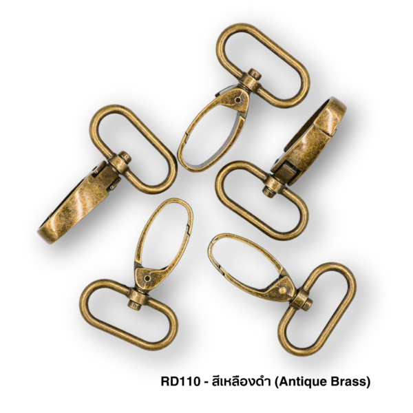 คอหมา รหัส RD110 สีเหลืองดำ (Antique Brass)